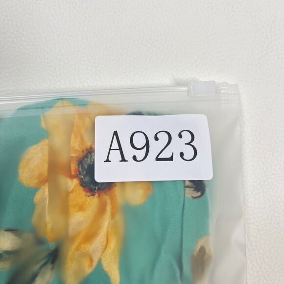 $398 NWOT Johnny Was Tulum Relaxed Tiered Floral Teal Mini Dress Multicolor Sz S - Picture 12 of 12